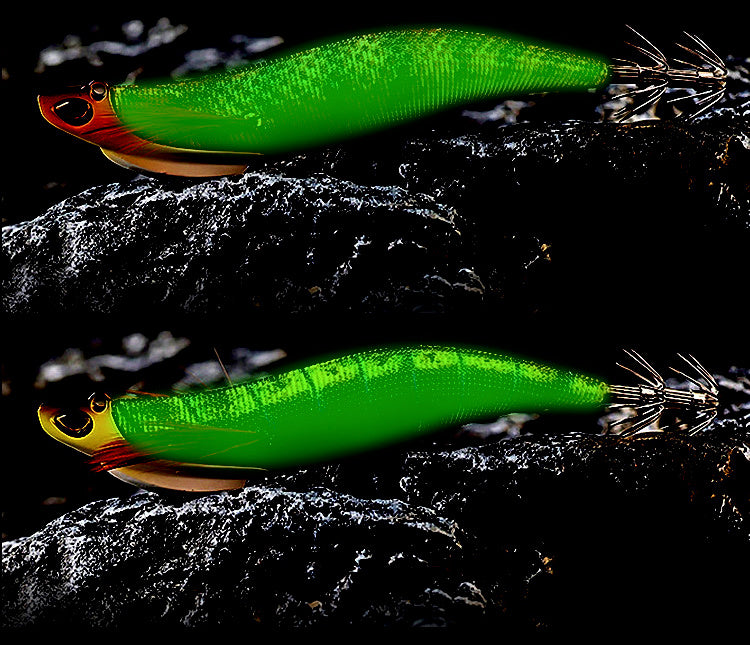Weighted Sinking Squid Jig, Large Wood Shrimp Style – product photo