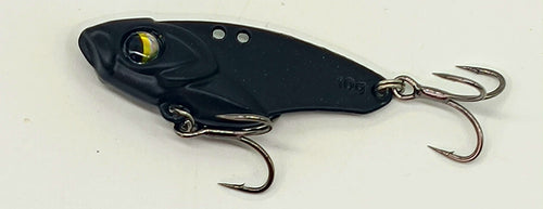 Black VIB Blade Bait, 5–20 g (0.18–0.7 oz), Bare or Hooked – product photo