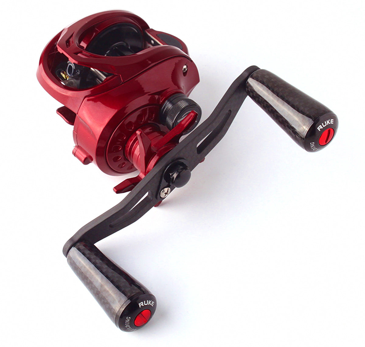 Carbon Fiber Double Handle for Baitcasting Reel, Round Knob – product photo