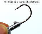 Barbed Jig Head Hooks for Soft Baits, 1.8–20 g (0.06–0.7 oz) – product photo