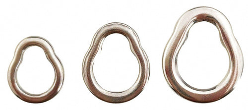 304 Stainless Steel Solid Rings, Pear-Shaped Single Loop, 10 Pack – product photo