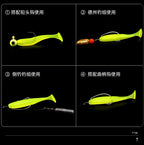 Glow T-Tail Soft Plastic Lures, 50-Pack with Box – product photo