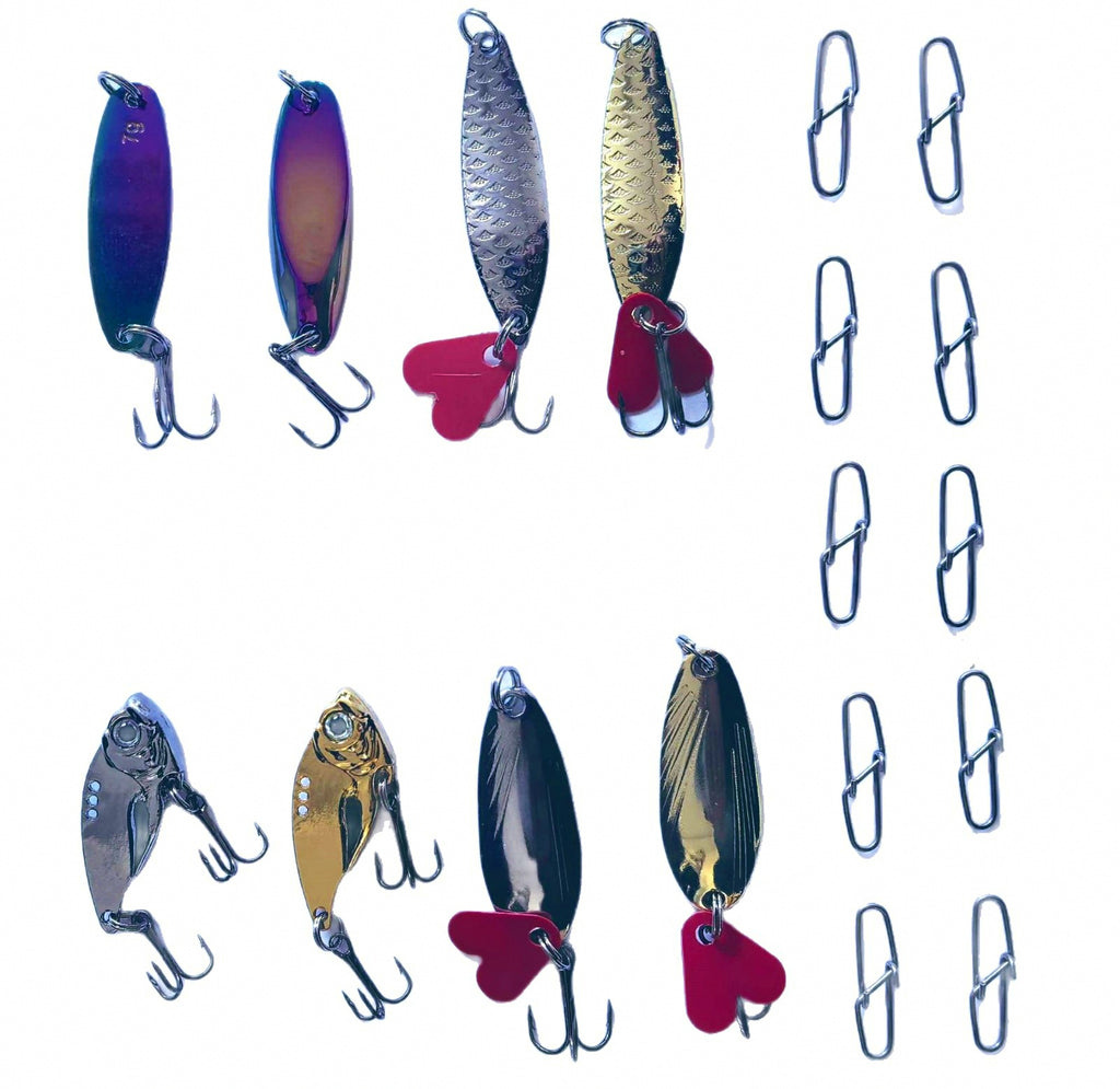 7 g (0.25 oz) Casting Spoon Set, Slanted Cut Metal Spoons – product photo