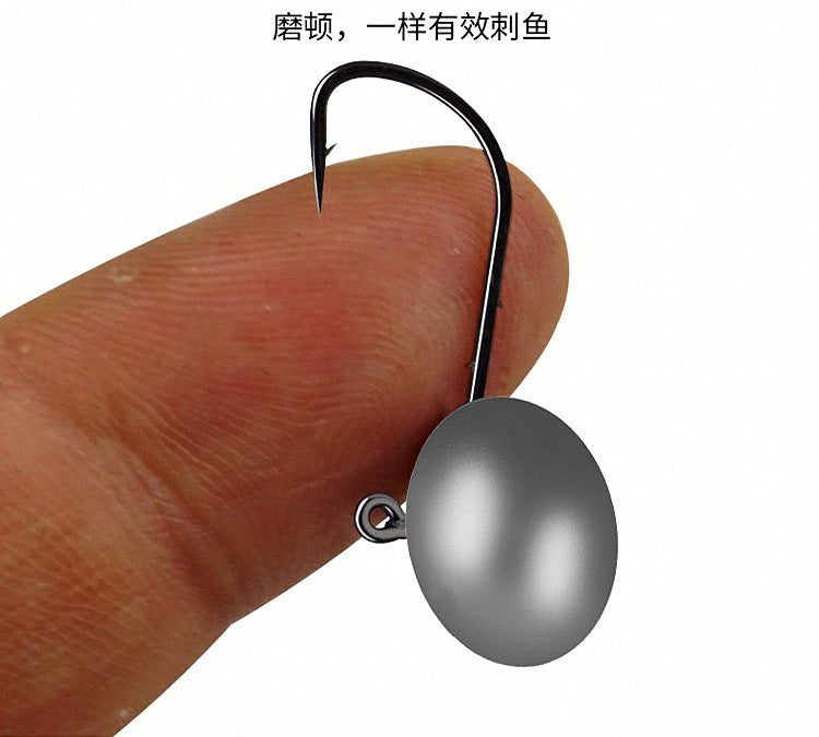 Egg Head Jig Head Hooks, Black Barbed, 3.5–7 g (0.12–0.25 oz) – product photo