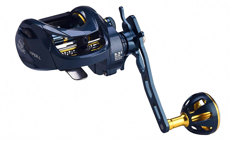 Slow Pitch Baitcasting Reel, 6.3:1, 7 Bearings, Metal Spool – product photo
