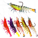 Multi-Section Soft Shrimp Lure, 8–12 cm (3.1–4.7 in)