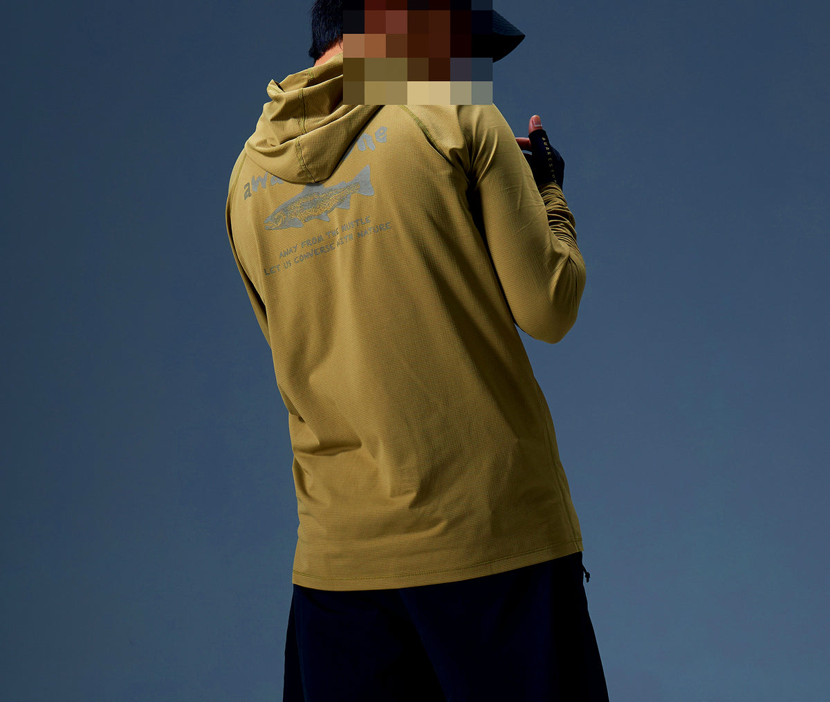 UPF 100+ Hooded Fishing Sun Shirt, Unisex, Quick-Dry – product photo