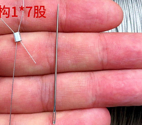 304 Stainless Steel Wire Leader, 0.3–4 mm, Aluminum Sleeves – product photo
