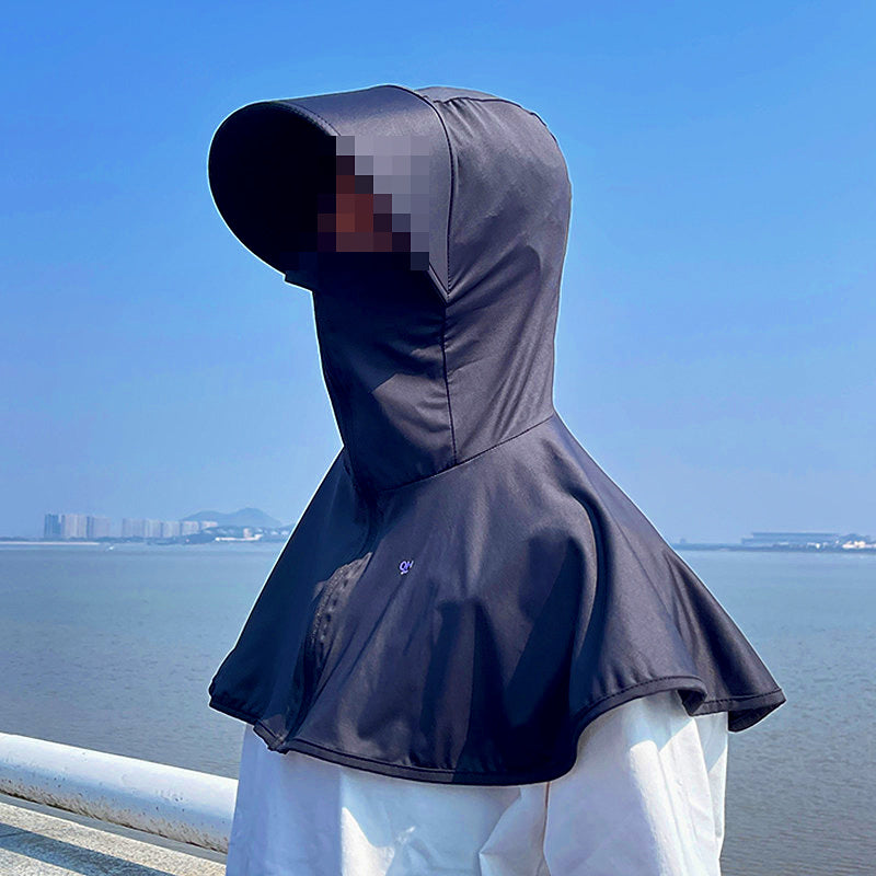 Ice Silk Sun Face Mask Neck Gaiter, Full Face UV Cover – product photo