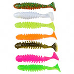 T-Tail Soft Plastic Worm Bait, 10-Pack, 4–6.5 cm (1.6–2.6 in)