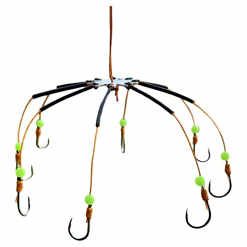 Glow Bead Flipper Hook Rig, 28 cm (11 in), Sizes 8–14
