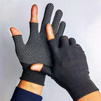 Fingerless Fishing Gloves, Dotted Grip, Sun Protection – product photo