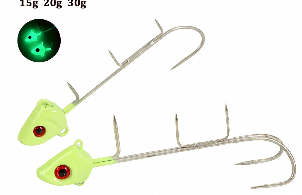 Glow Hairtail Jig, Single or Double Hook, 15-30 g (0.5-1.1 oz) – product photo