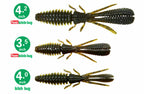 4.2 in Shrimp Soft Bait, 4-Pack, Texas Rig & Jig Trailer – product photo