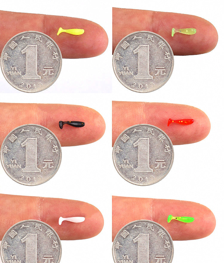 1 cm Micro T-Tail Soft Bait, 20 or 50 Pack – product photo