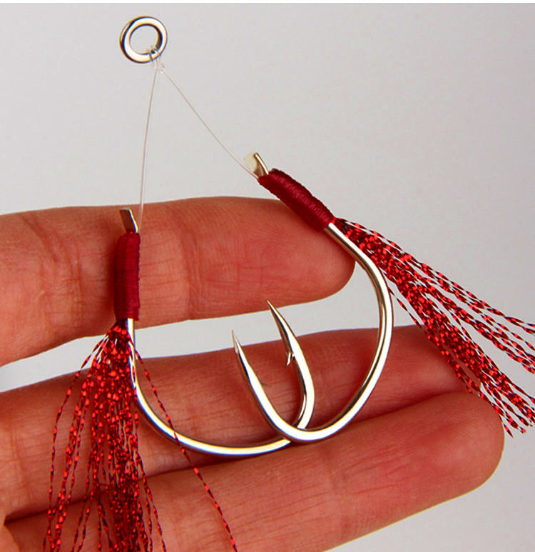 Double Assist Hooks for Jigs, High-Carbon Steel, 2/0 & 3/0 – product photo