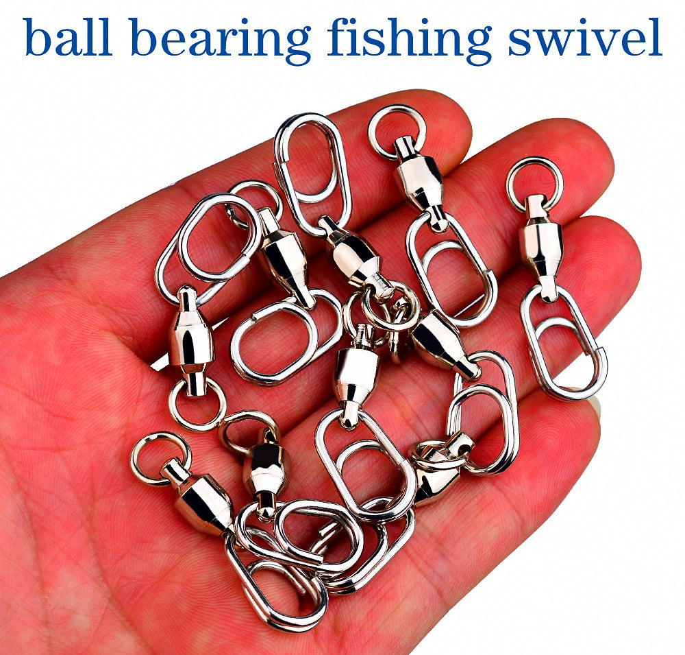 Stainless Ball Bearing Swivel with Oval Snap, Sizes 0–6 – product photo