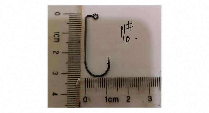 90° Jig Hooks, Long Straight Angle, Barbed, Sizes 8–8/0 – product photo