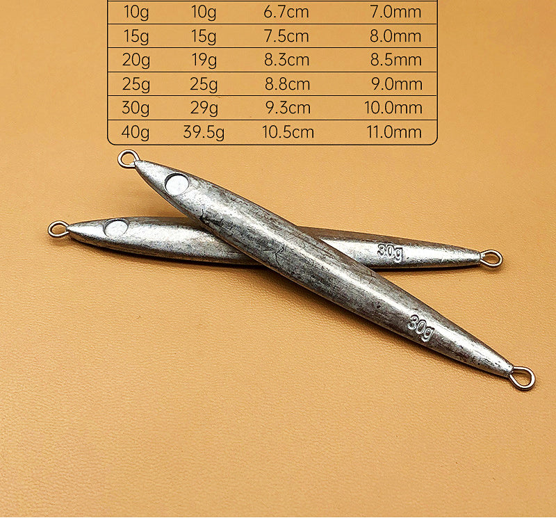 Long Bare Metal Casting Jig, 10-40 g (0.35-1.4 oz) – product photo