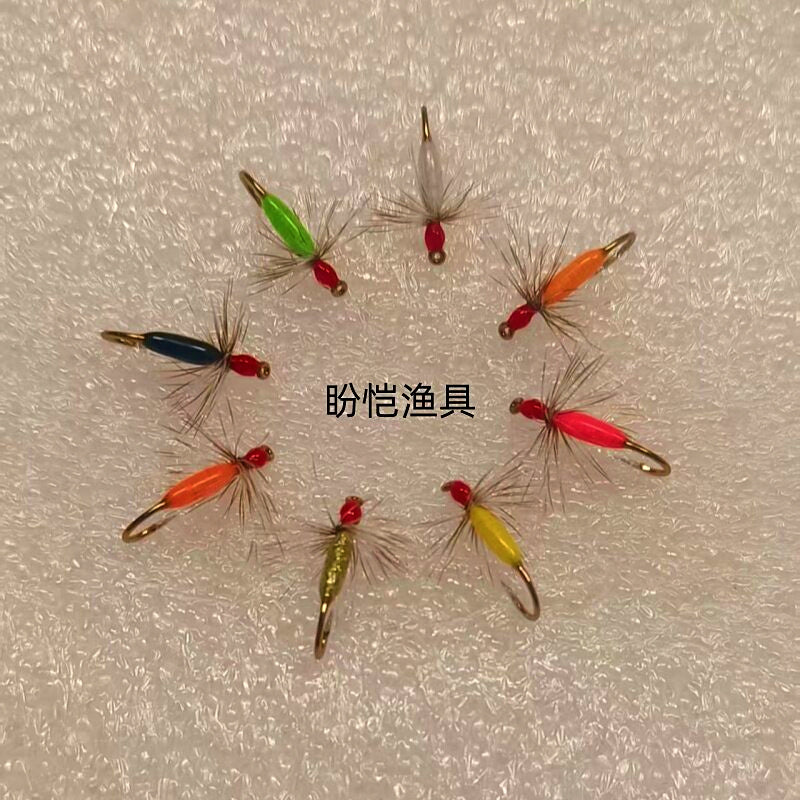 Red Head Bloodworm Fly, Barbed Hook, 8-Pack – product photo