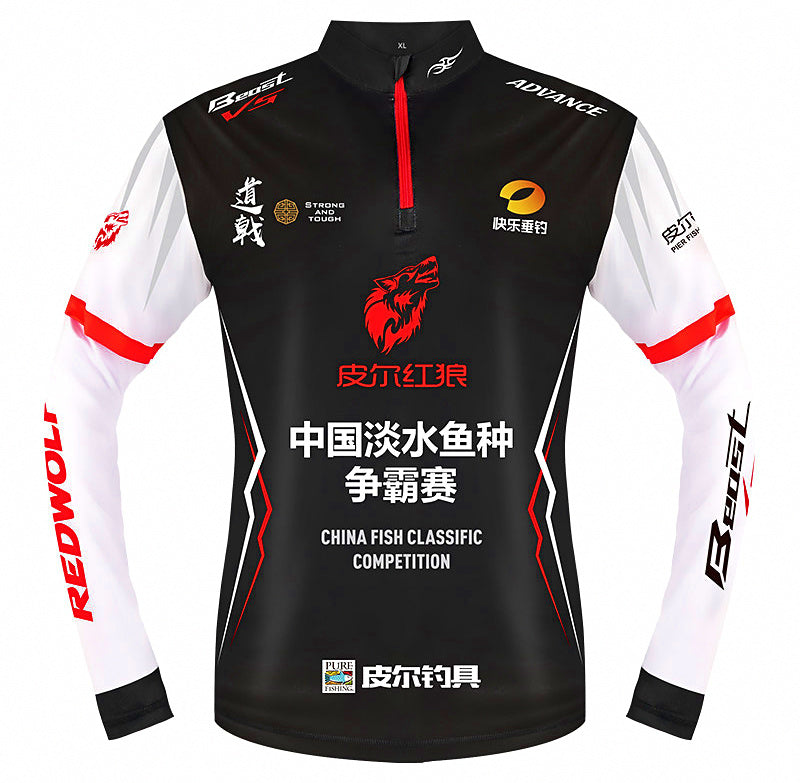 Long Sleeve Fishing Sun Shirt, Unisex Polyester – product photo