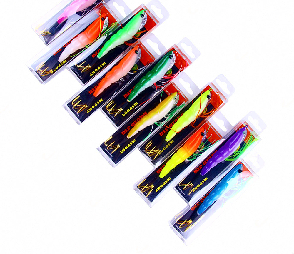 Wood Shrimp Squid Jig, 12 cm, 17.2 g (0.6 oz) – product photo
