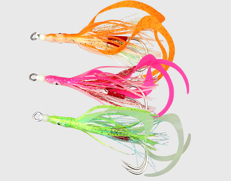 Luminous Squid Skirt Jig, Iron Plate Double Hook Rig – product photo