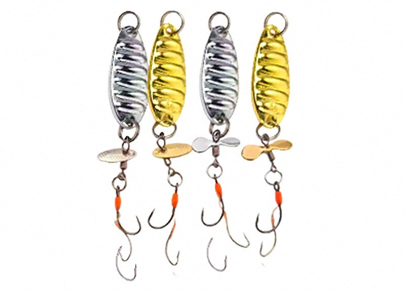 Double Hook Spoon Lure, 3.5–7 g (0.12–0.25 oz), Gold/Silver – product photo