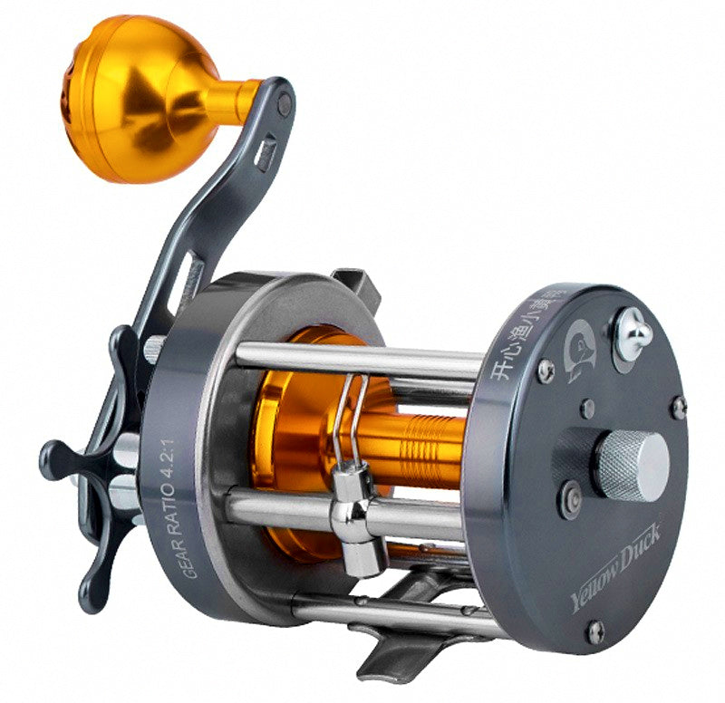 Metal Drum Reel for Boat Fishing, Single or Double Arm – product photo
