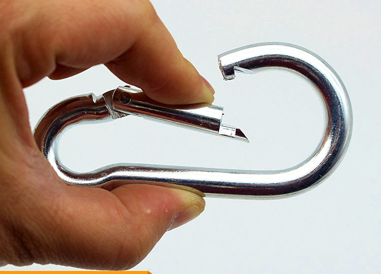 Zinc-Plated Iron Spring Snap Hook, M4–M15 (40–200 mm) – product photo