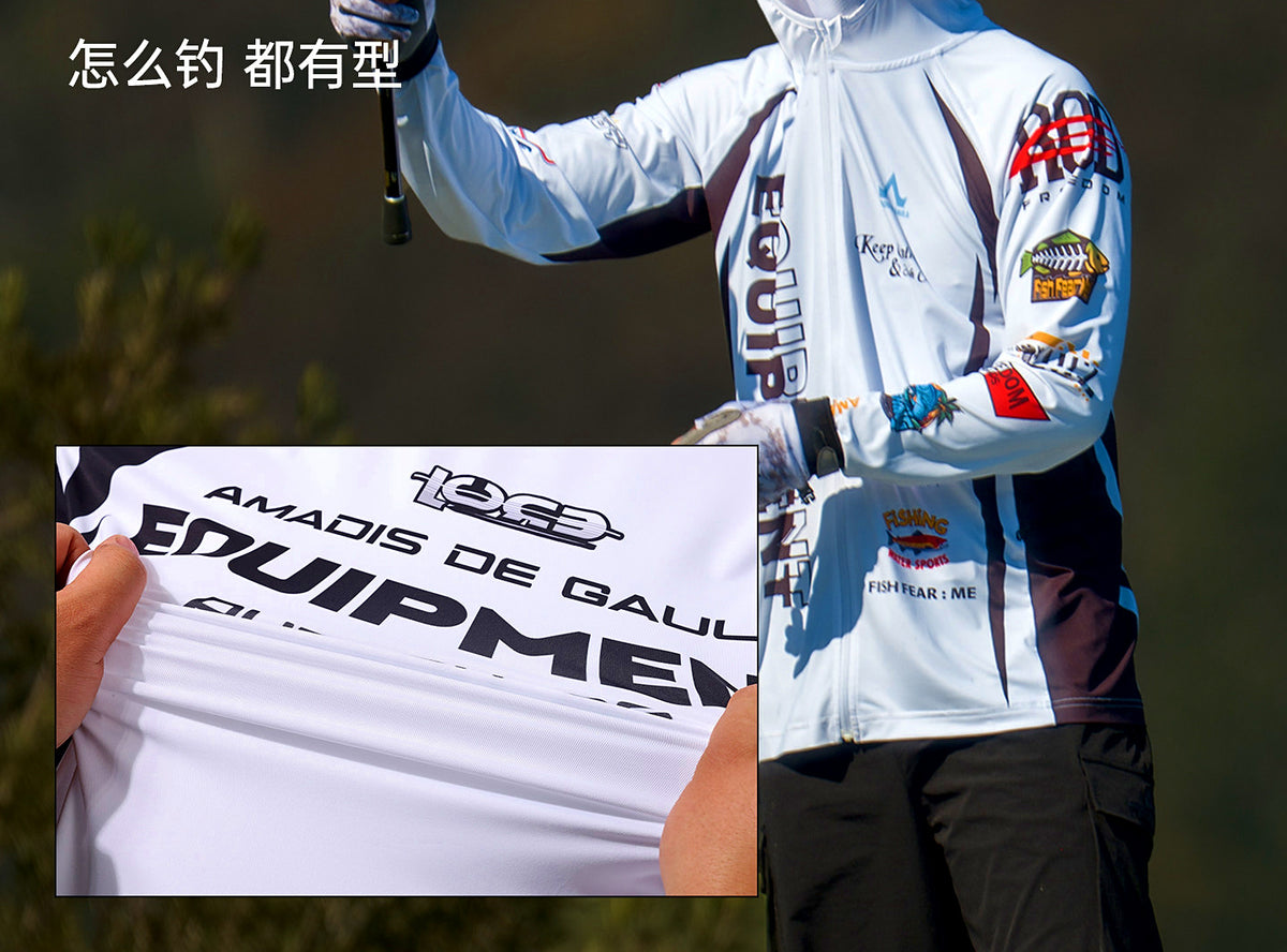 Men's UPF 50+ Hooded Long Sleeve Fishing Sun Shirt – product photo