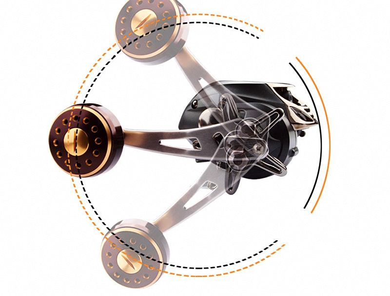 Round Baitcasting Reel, Magnetic Brake, 7.3:1, Left/Right Hand – product photo