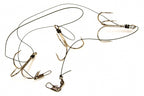 3-Hook Barbed Trolling Hook Rig, Size 8, Boat Fishing – product photo