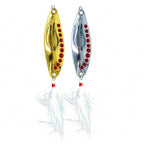 Gold & Silver Casting Lure with Three Hooks, 7–20 g (0.25–0.7 oz)