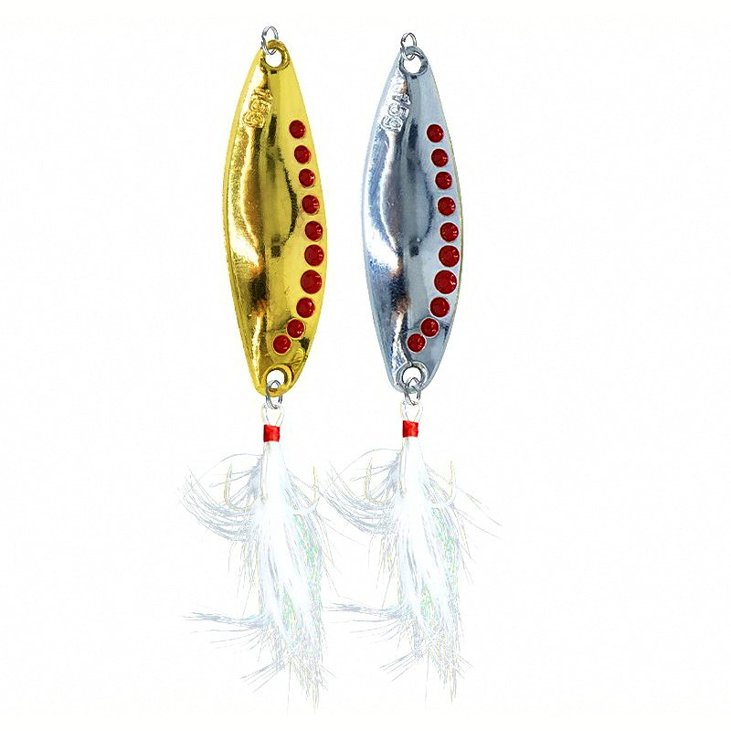 Gold & Silver Casting Lure with Three Hooks, 7–20 g (0.25–0.7 oz)