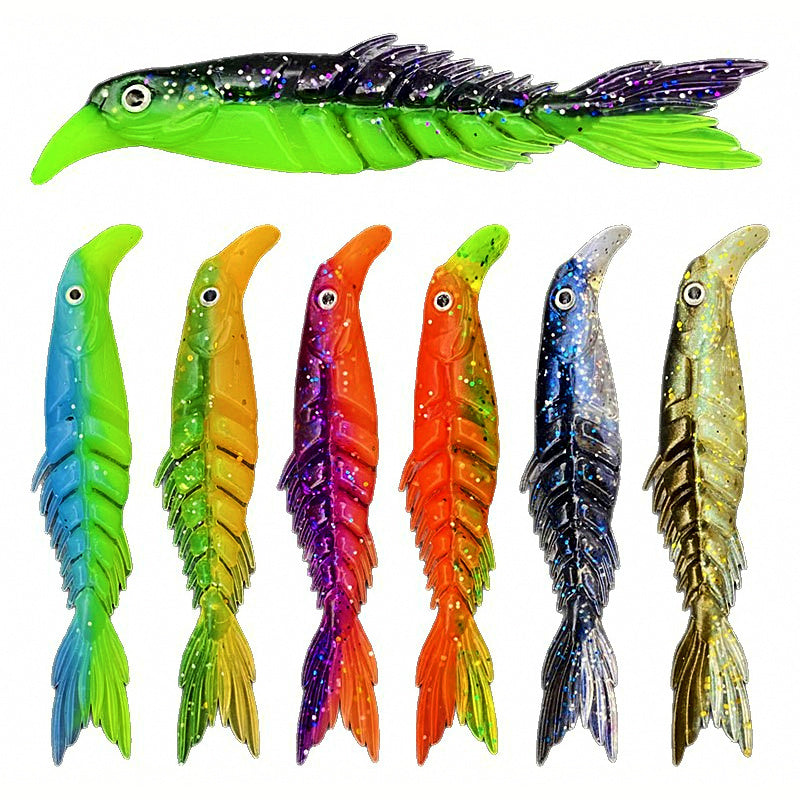 Two-Tone Scissor Tail Soft Bait, 8–15 cm (3.1–5.9 in)
