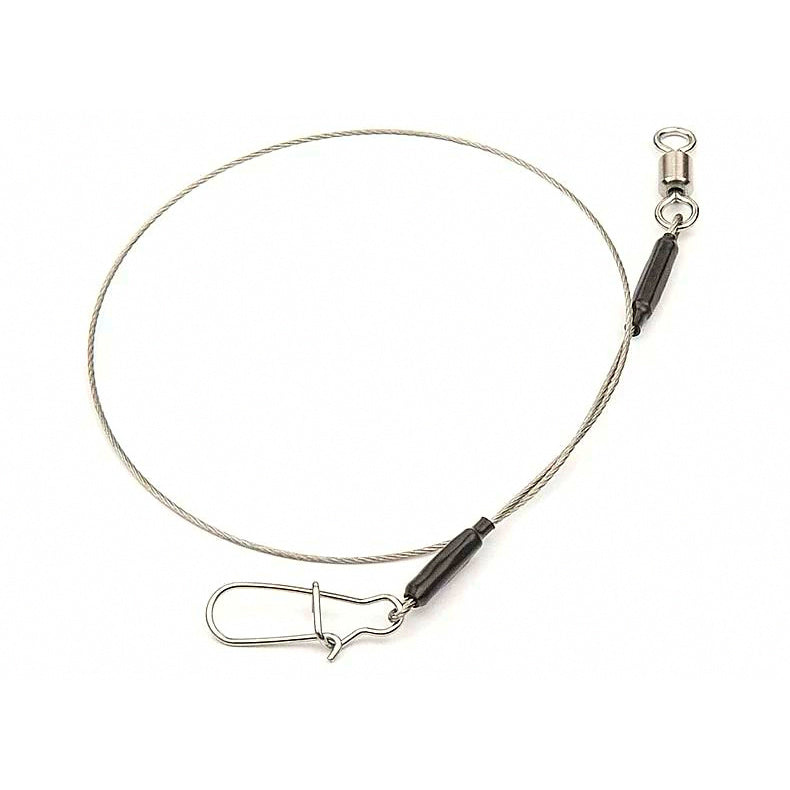 Stainless Steel Wire Leader with Snap, 30–100 cm (12–39 in)