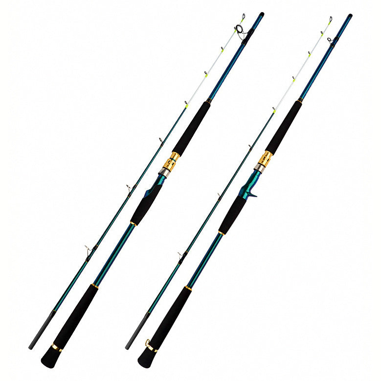 2-Piece Carbon Boat Rod, Spinning or Casting, 2.1–2.7 m