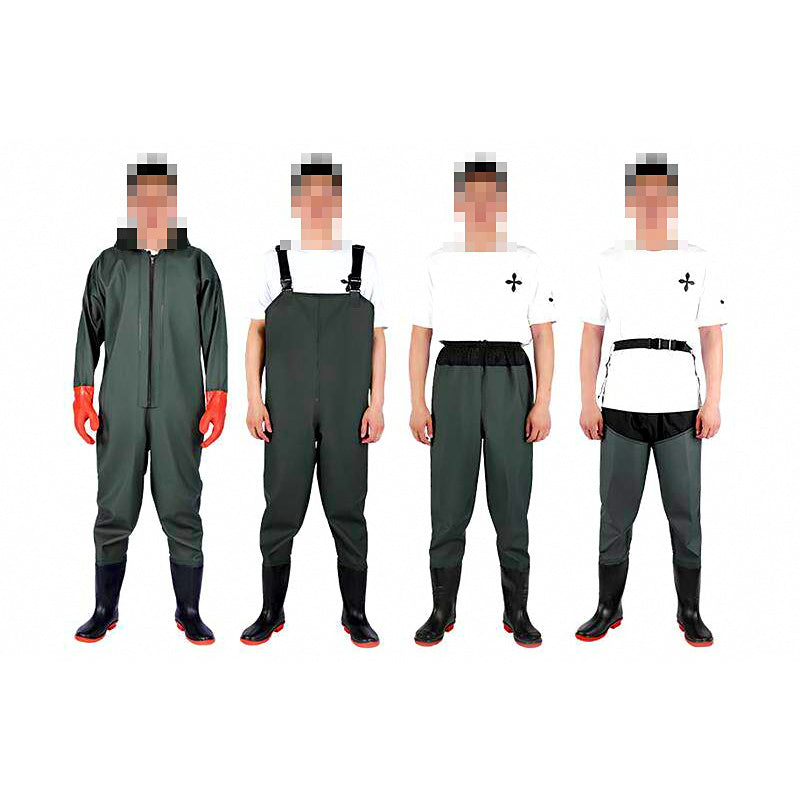Waterproof Wading Pants & Waders with Boots, Sizes 36–47