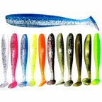 T-Tail Soft Plastic Grub Baits, 50-Pack, 2.2–3.5 in