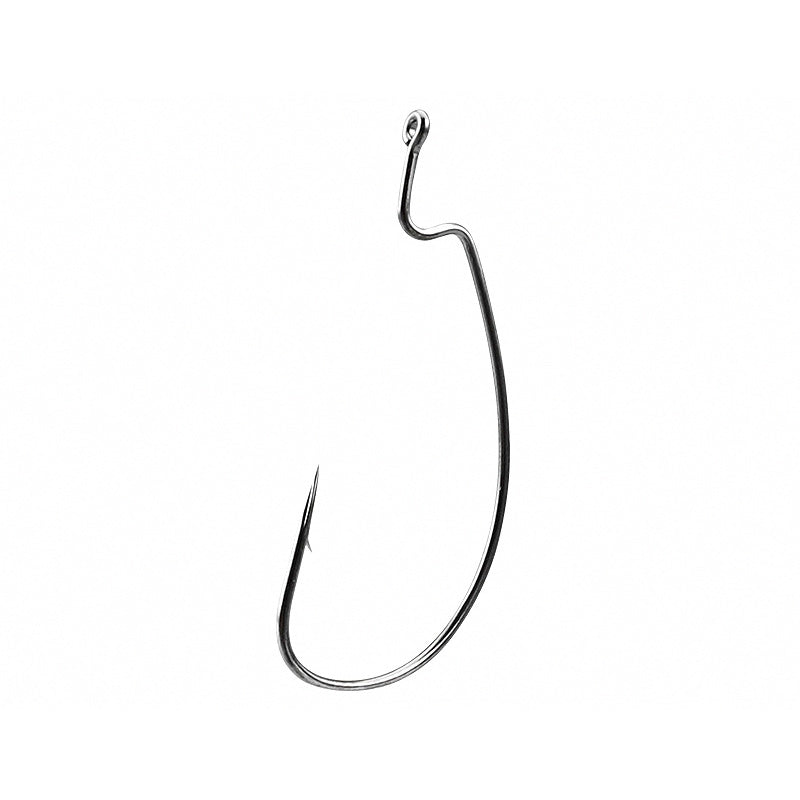 Offset Worm Hooks, Barbed, High Carbon Steel, 15 Pack