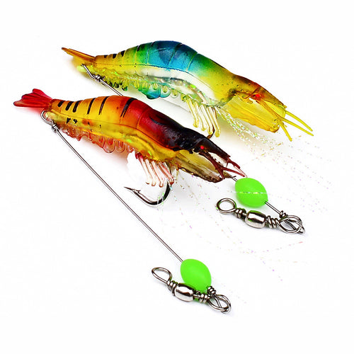 Soft Shrimp Lure with Hook, 7 cm (2.8 in), 5.8 g (0.2 oz)