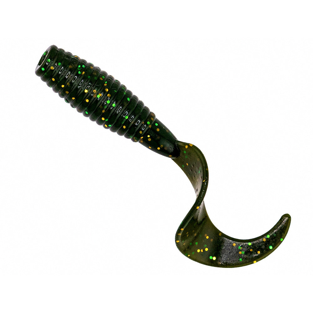 Ribbed Curly Tail Soft Bait, 15 Pack, 2.5–6 cm (1–2.4 in)