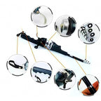 Folding Mini Travel Fishing Rod, 1.38 m / 1.68 m (4.5 / 5.5 ft)