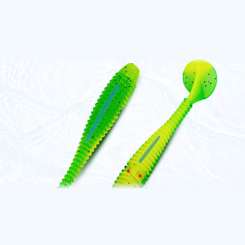 Spiral T-Tail Soft Plastic Bait, 35–65 mm (1.4–2.6 in)
