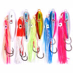 Slow Pitch Jig, Laser Finish, 40–200 g (1.4–7.1 oz)