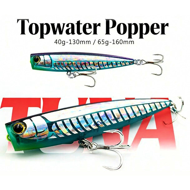 Saltwater Popper Lure, 40 g (1.4 oz) & 65 g (2.3 oz)
