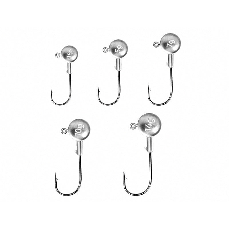 Lead Jig Head Hooks & T-Tail Soft Baits, 3.5–14 g (0.12–0.49 oz)