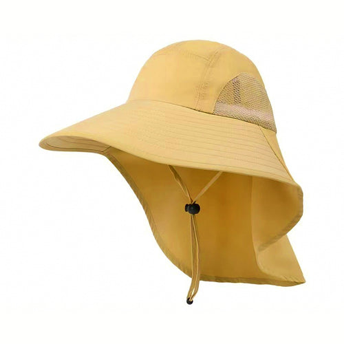 Wide Brim Sun Fishing Hat, Water-Resistant, Adjustable