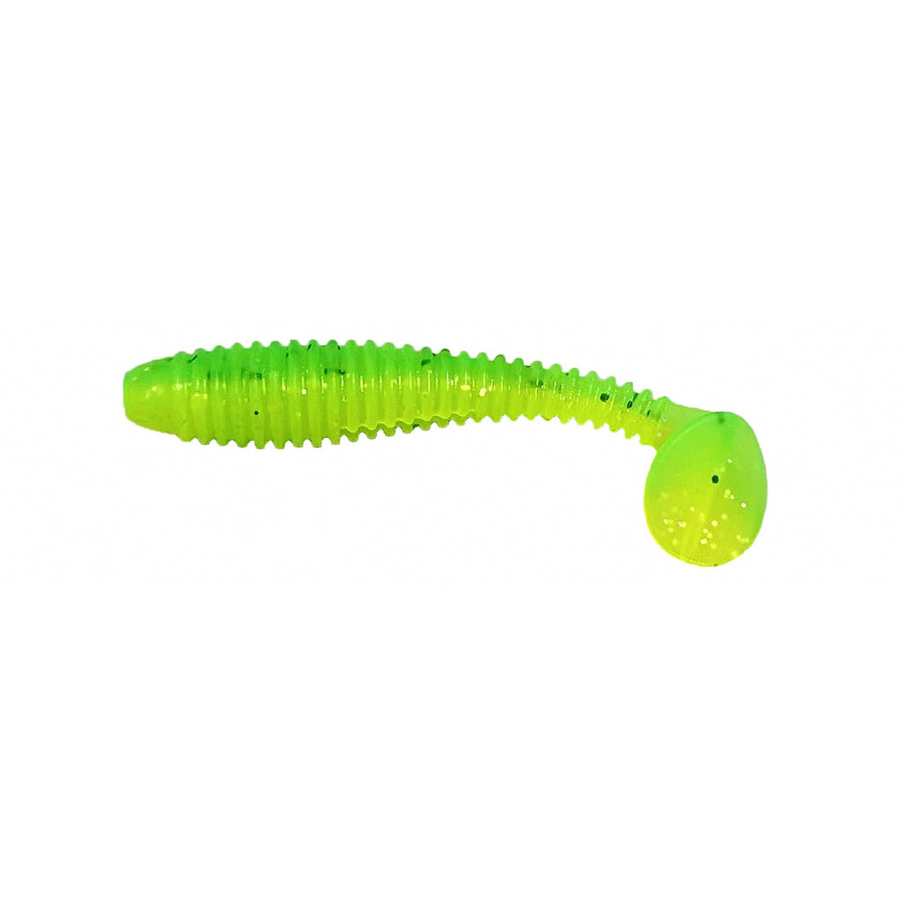 Ribbed T-Tail Soft Swimbait, 50-Pack, 5.5–7.5 cm (2.2–3.0 in)